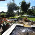 bassin galets naturel rocaille fontaine pompe eau aquatique jardin rennes 35