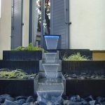 chute eau zinc larmier fontaine galets noir fougeres 35